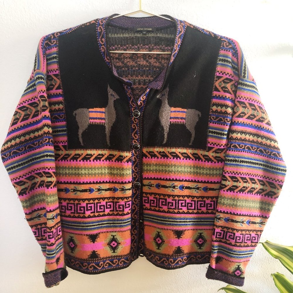 Funky Patterned Alpaca Sweater